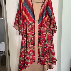 Darling western print kimono